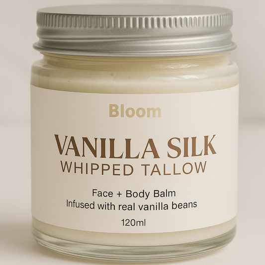 Vanilla Silk Whipped Tallow Balm - Front Photo - Tallow Balm NZ - Tallow Balms _ Tallow Moisturiser